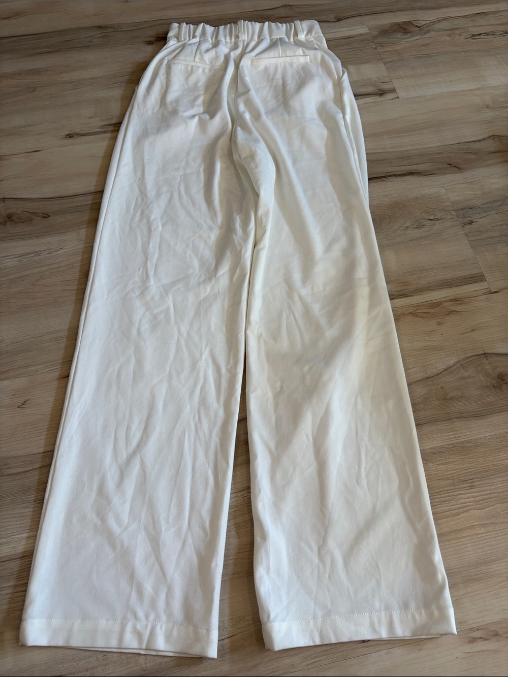 LPA Carlotta Pleated Wide Leg Trouser Pants Ivory White Size Small preppy comfy - Picture 7 of 11